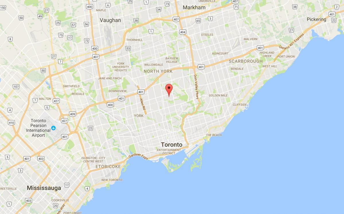 Harta e Lawrence Park qarkut në Toronto