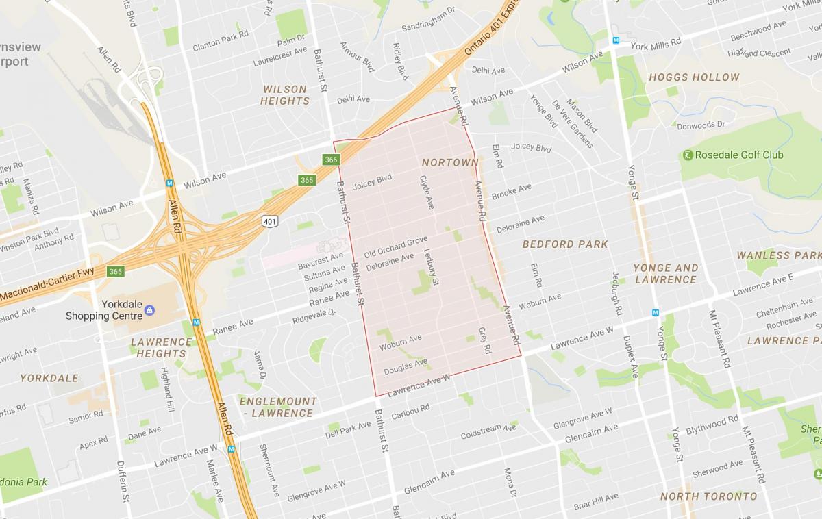 Harta e Ledbury Park lagjen Toronto
