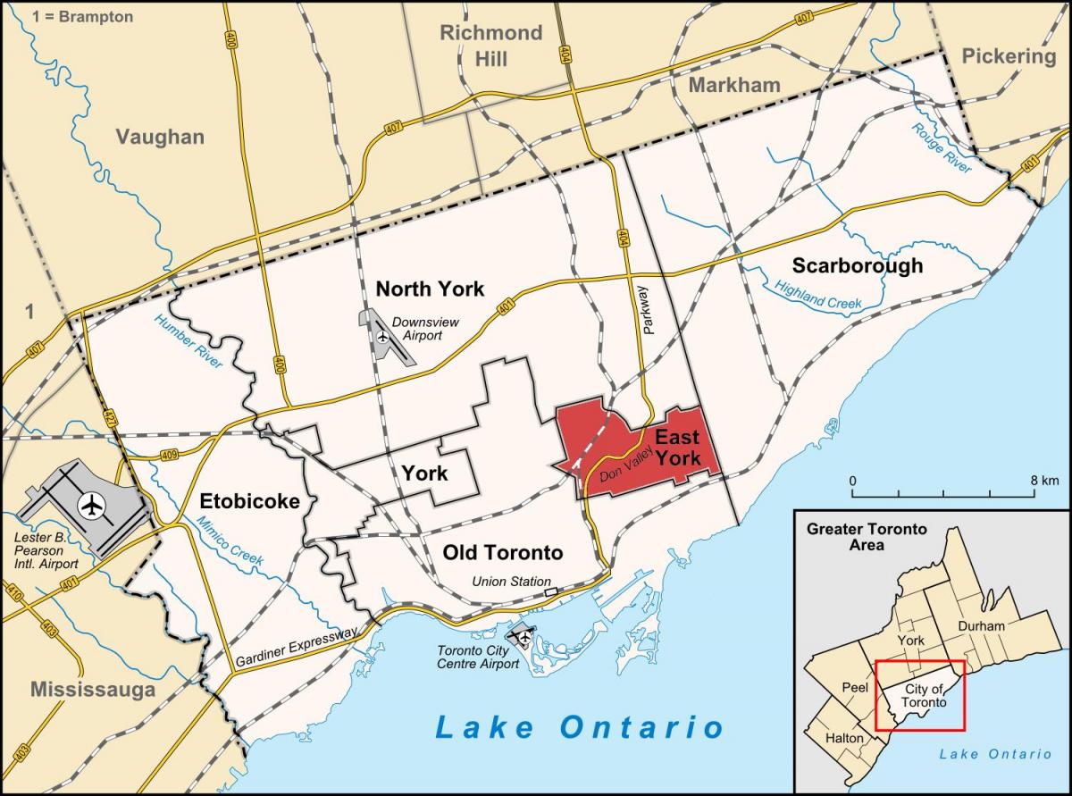Harta e Lindjes York e Toronto