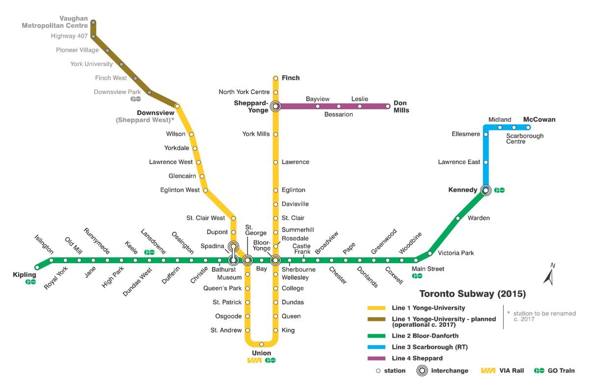 Harta e metrosë Toronto