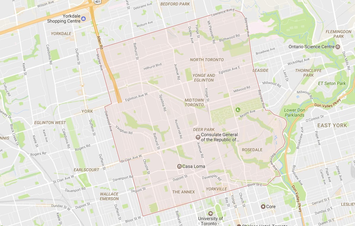Harta e Midtown lagjen Toronto