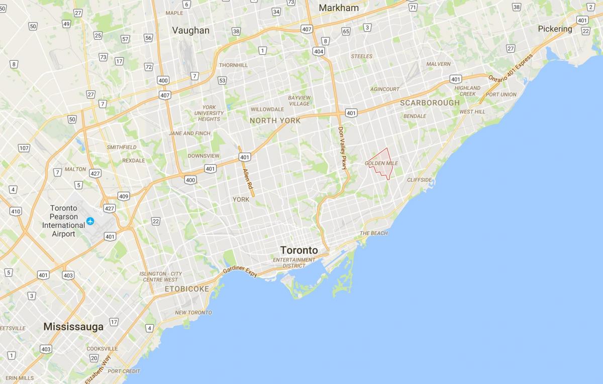 Harta e Artë Milje qarkut në Toronto