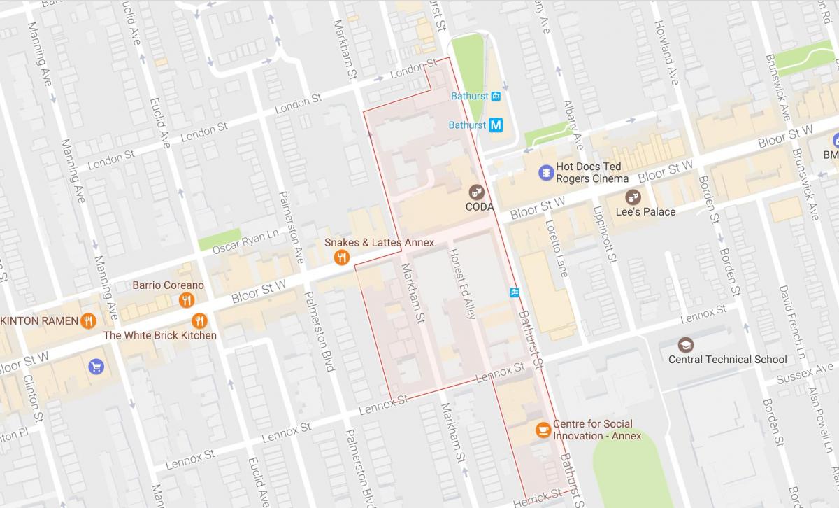 Harta e Mirvish Fshatin lagjen Toronto