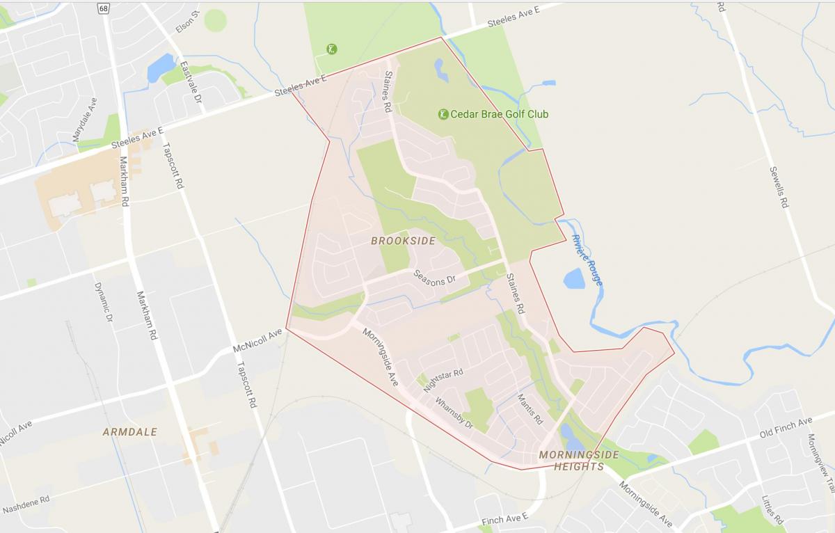 Harta e Morningside Lartësi lagjen Toronto