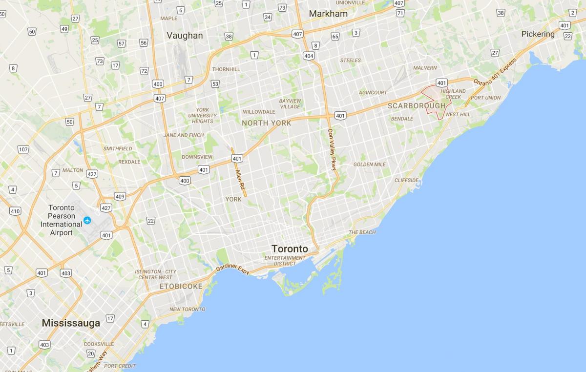 Harta e Morningside qarkut në Toronto