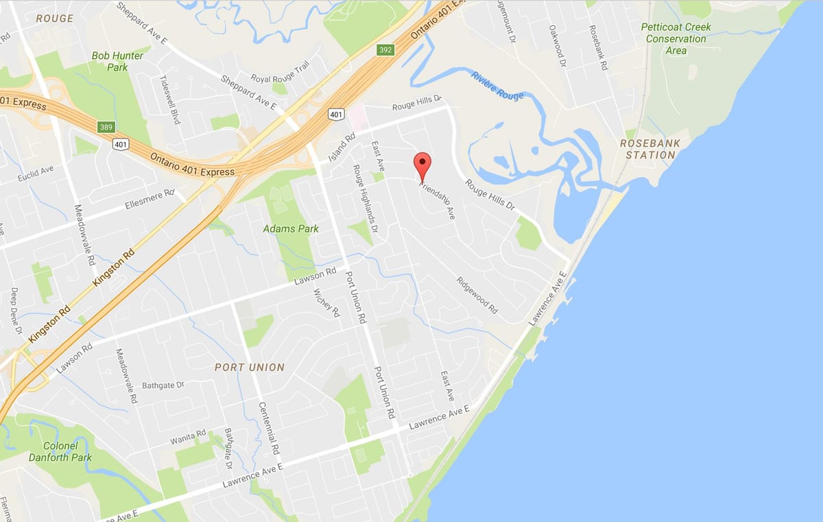 Harta e Perëndimit Rouge lagjen Toronto