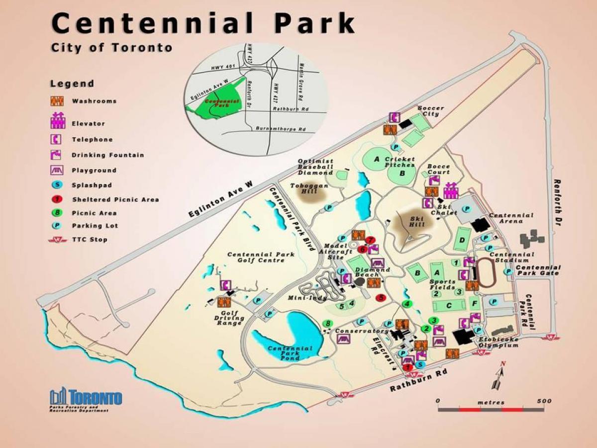 Harta e njëqind vjetorit të Parkut Serë Toronto