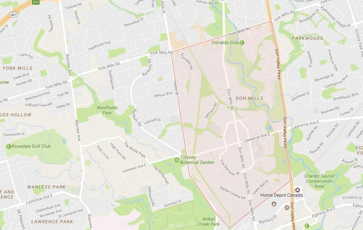 Harta e Don Mills lagjen Toronto