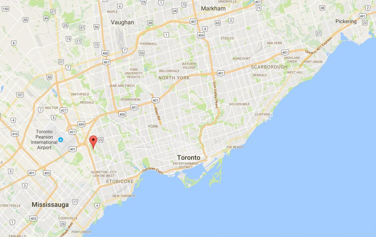 Harta e Perëndimit Deane Park qarkut në Toronto