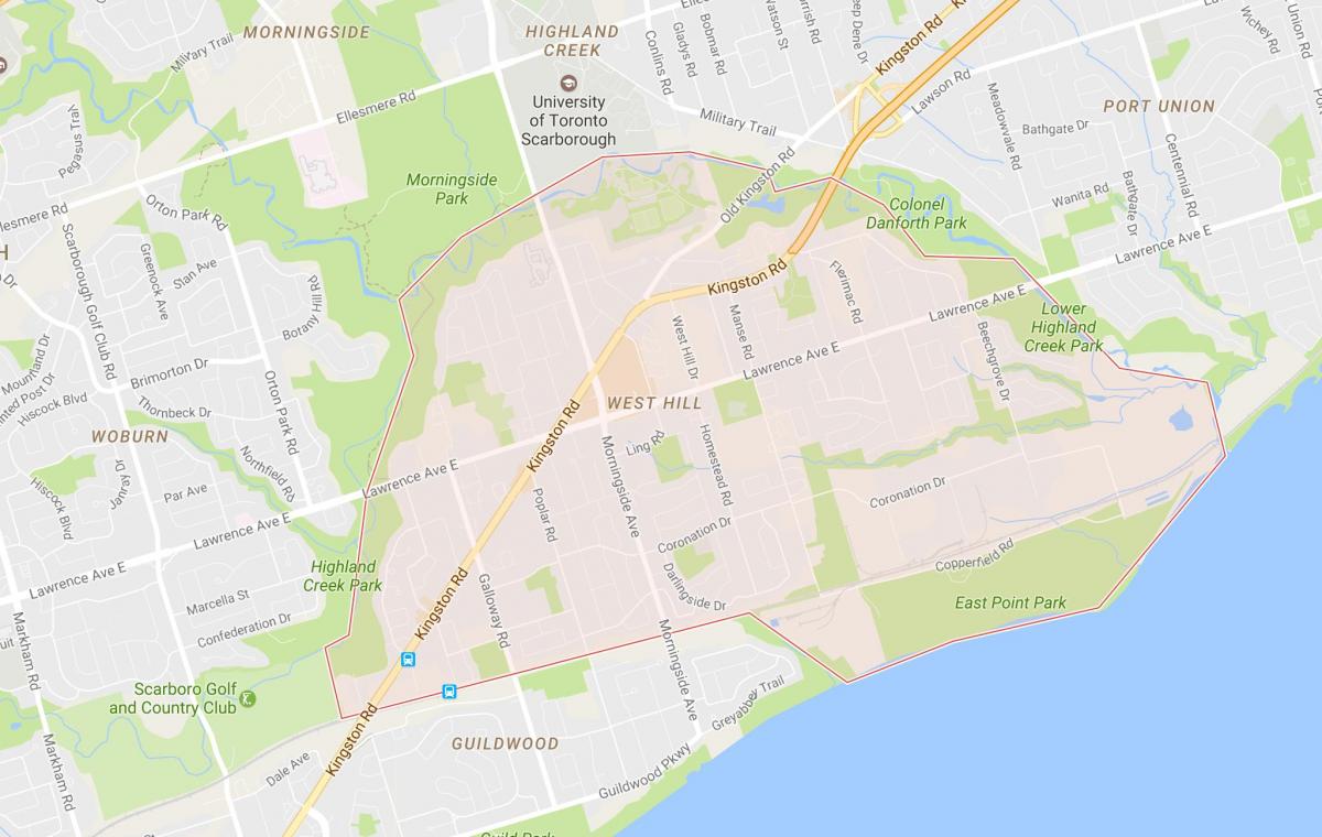 Harta e Perëndimit Kodër lagjja Toronto