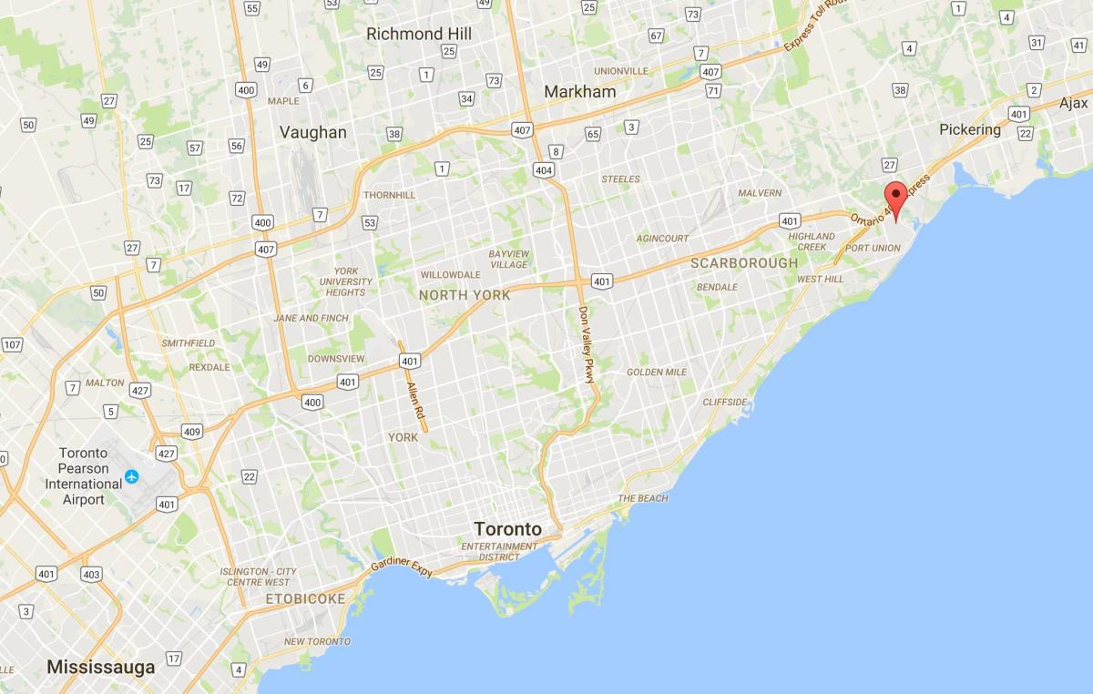 Harta e Perëndimit Rouge qarkut në Toronto