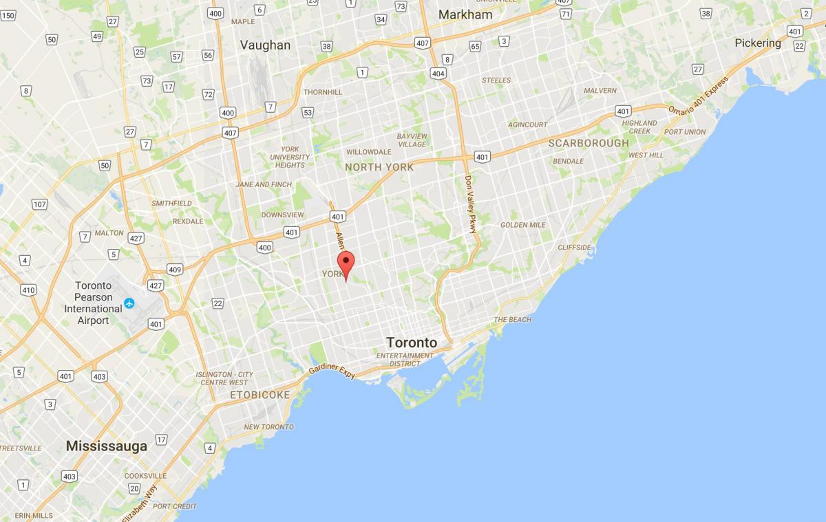 Harta e Oakwood–Vaughan qarkut në Toronto