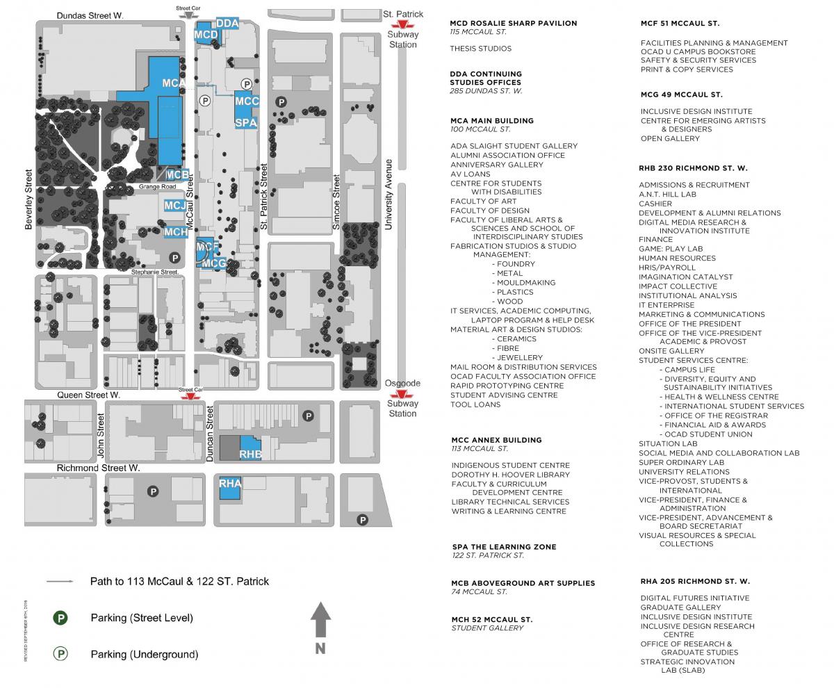 Harta e OCAD Universitetit të Torontos