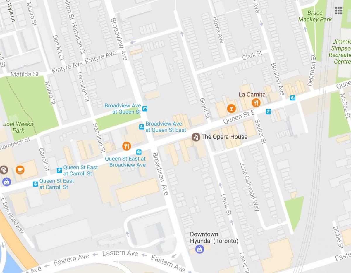 Harta e Opera House Toronto