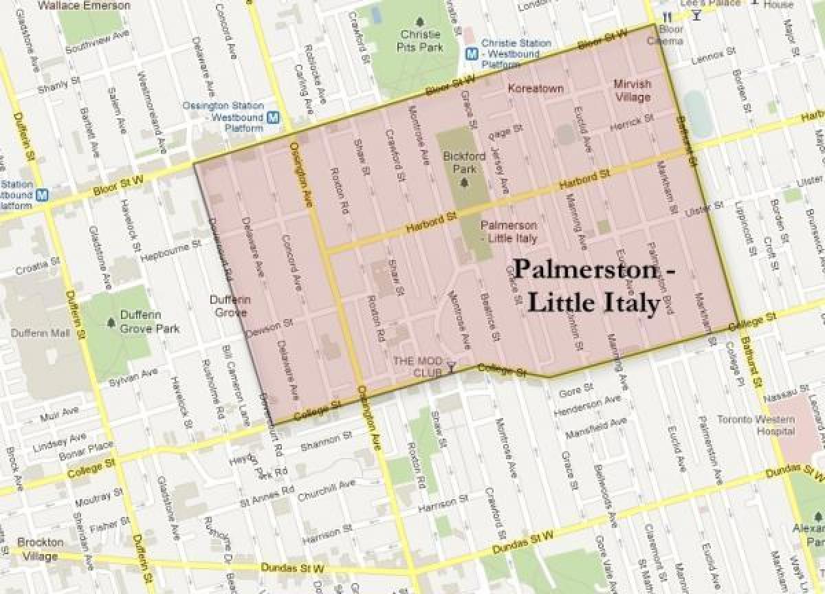 Harta e Palmerston pak Itali Toronto