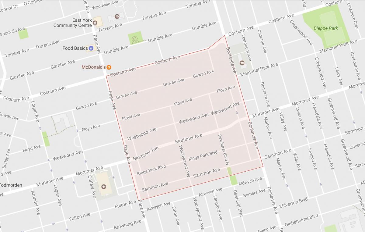 Harta e Pape Fshatin lagjen Toronto