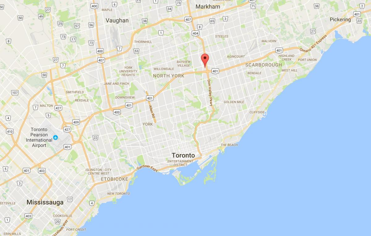 Harta e Parkway Pyjore të qarkut të Torontos