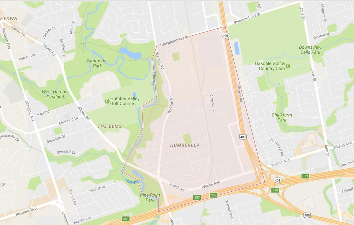 Harta e Pelmo Park – Humberlea lagjen Toronto