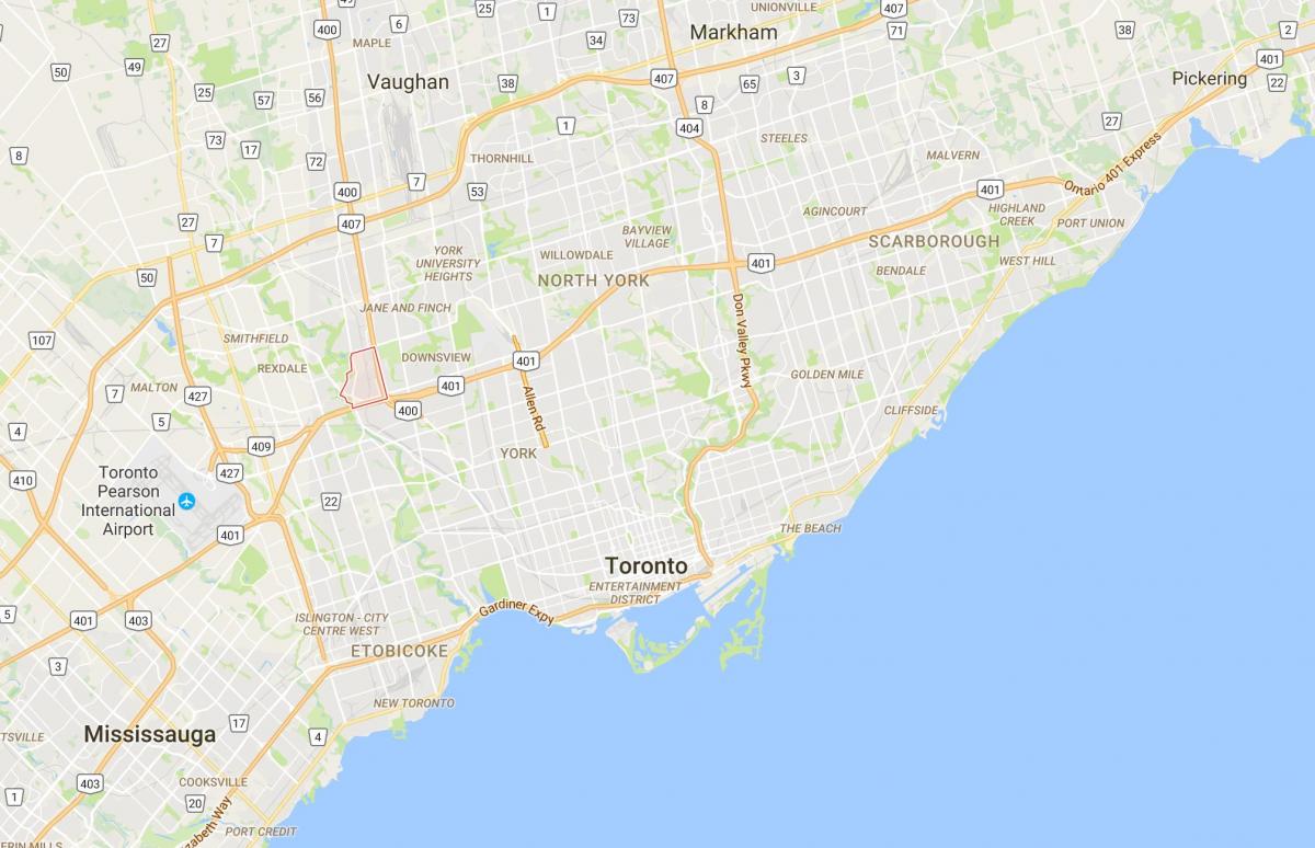 Harta e Pelmo Park – Humberlea qarkut në Toronto