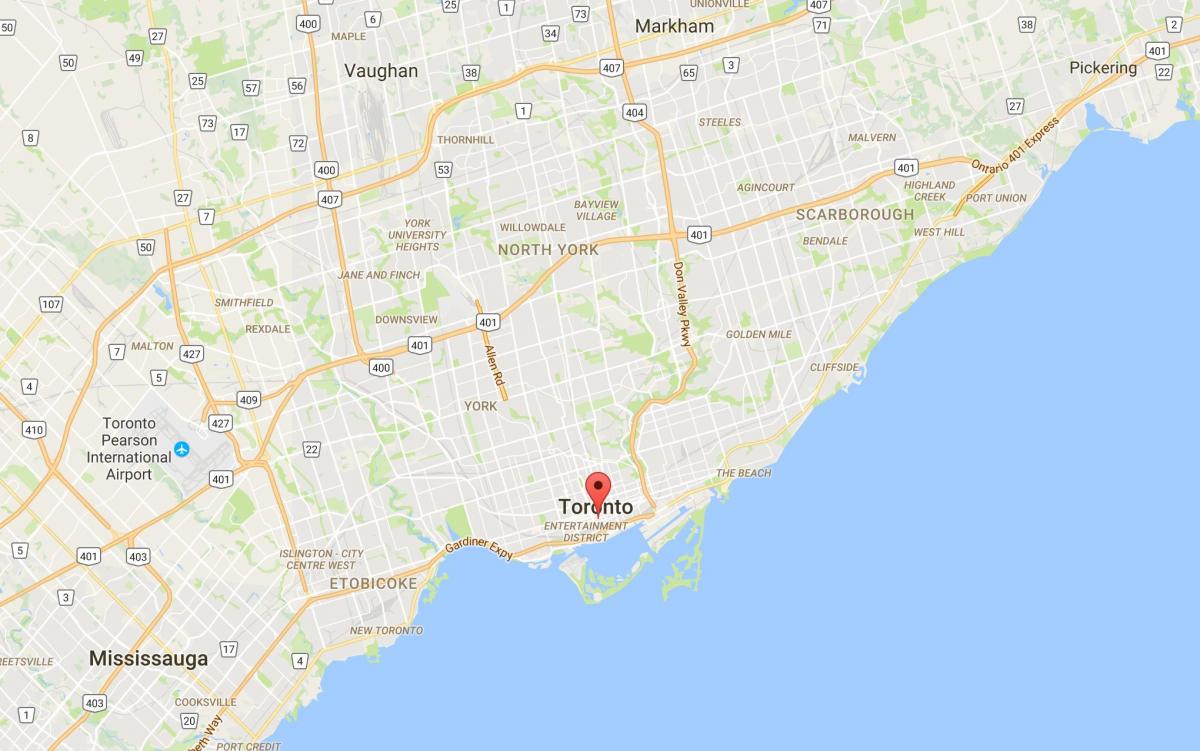 Harta e Qarkun Financiar të qarkut Toronto