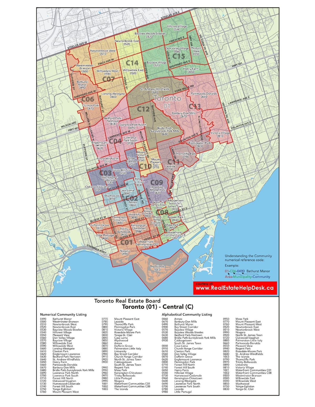 Harta e qendrore Toronto