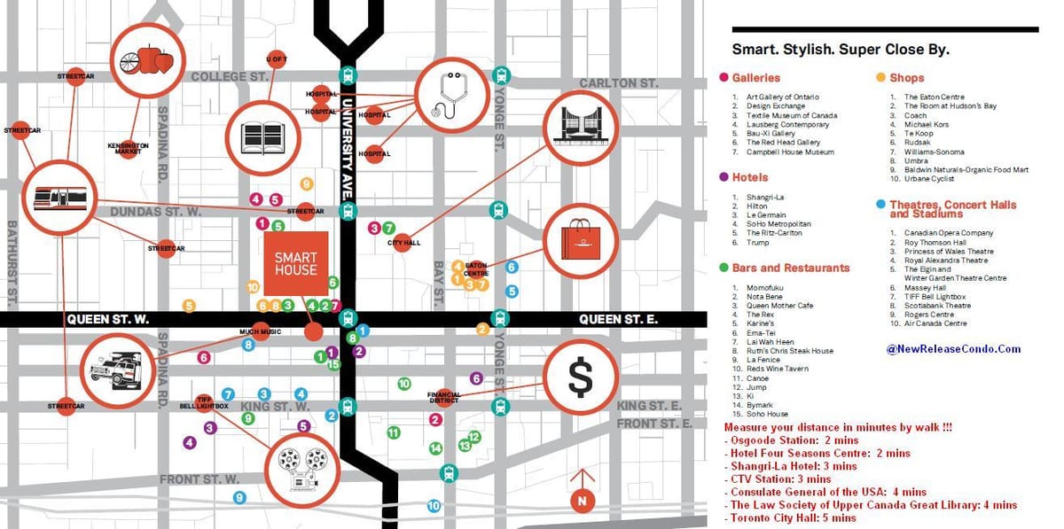 Harta e Queen street Toronto