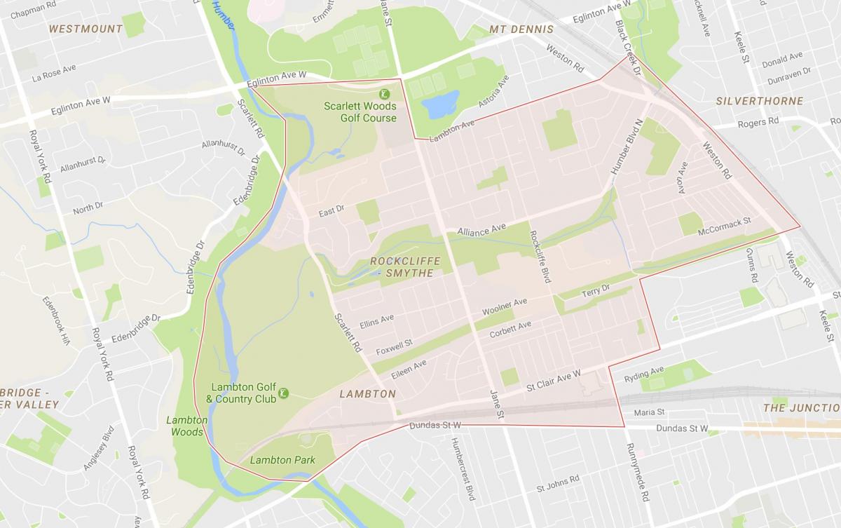Harta e Rockcliffe–Smythe lagjen Toronto