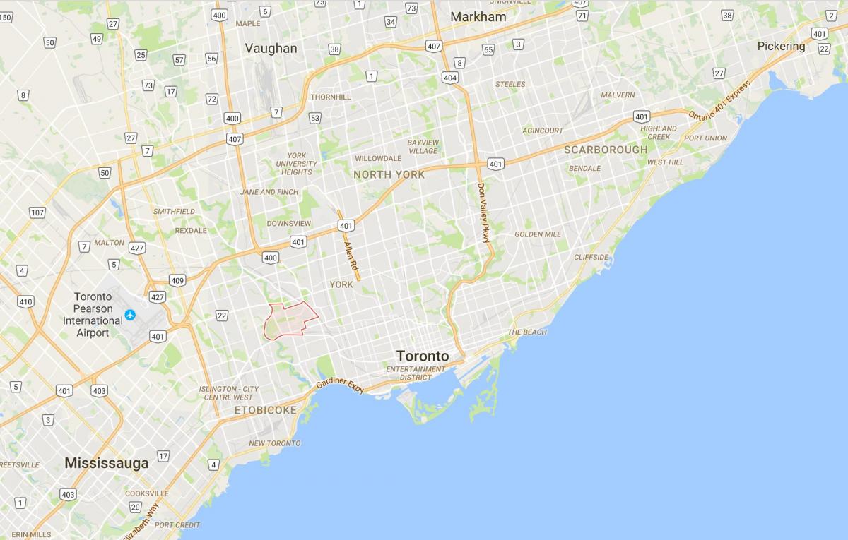 Harta e Rockcliffe–Smythe qarkut në Toronto