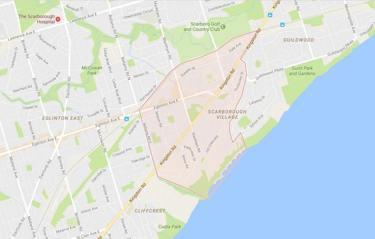 Harta e Scarborough Fshatin lagjen Toronto