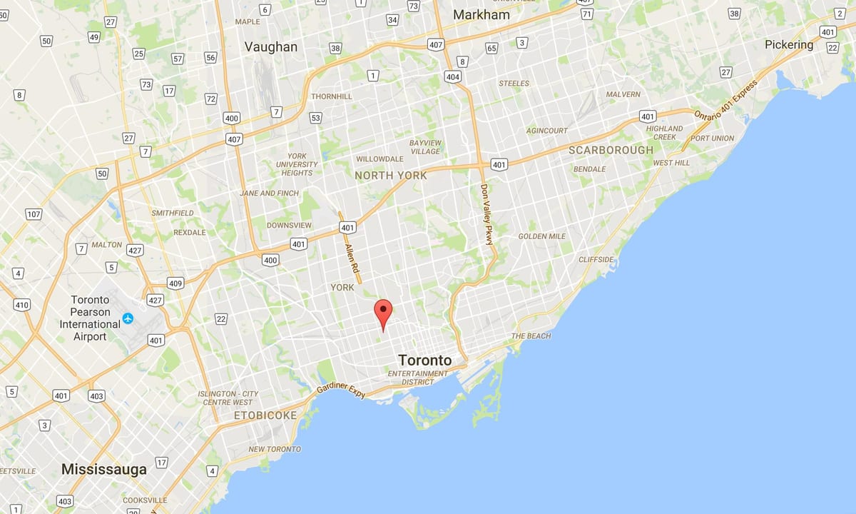 Harta e Seaton Fshat të rrethit të Torontos