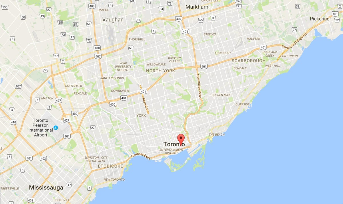 Harta e Shën Lawrence qarkut në Toronto