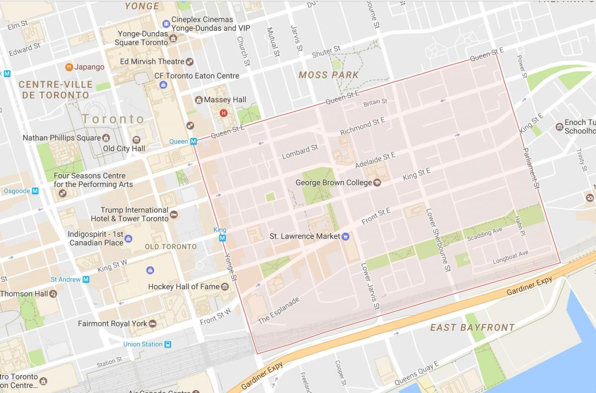 Harta e Shën Lawrence lagjen Toronto