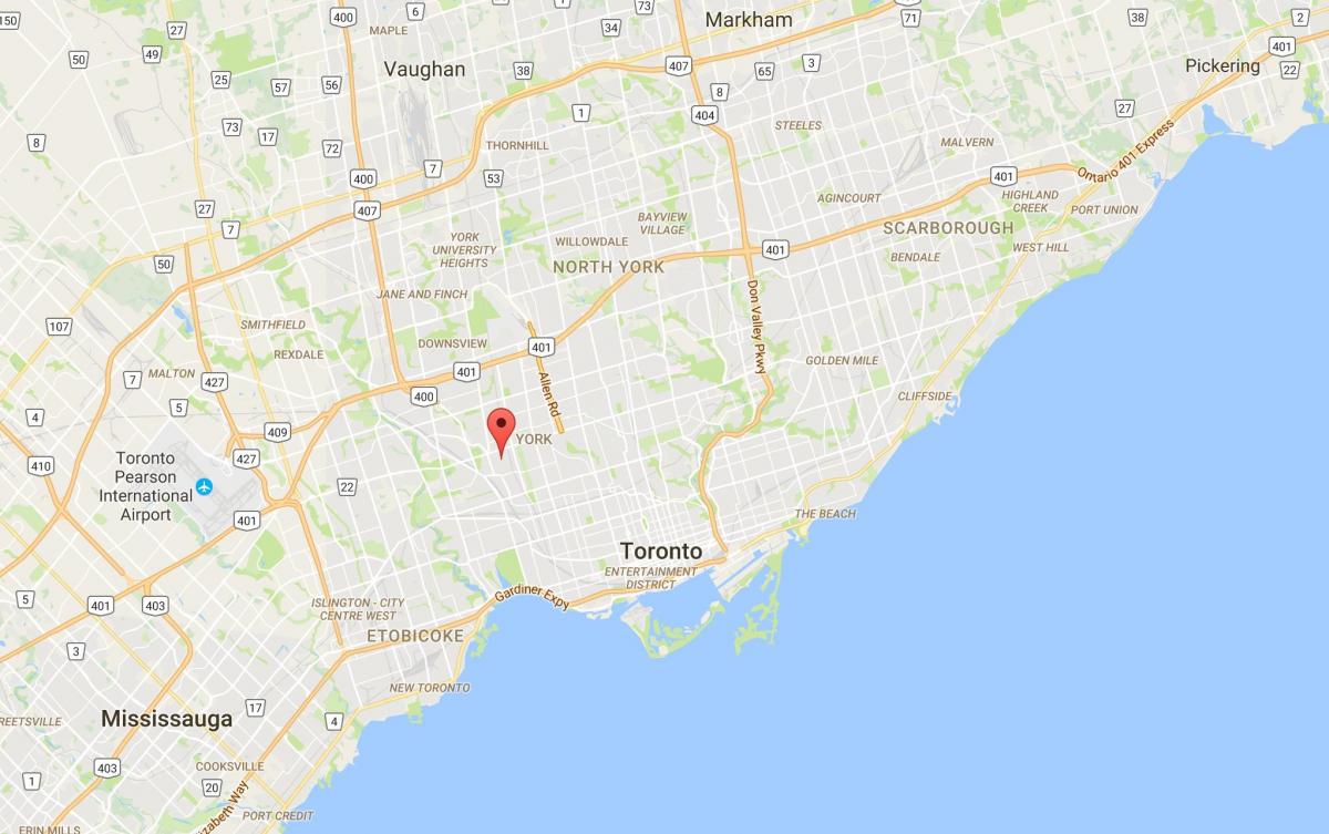 Harta e Silverthorn qarkut në Toronto