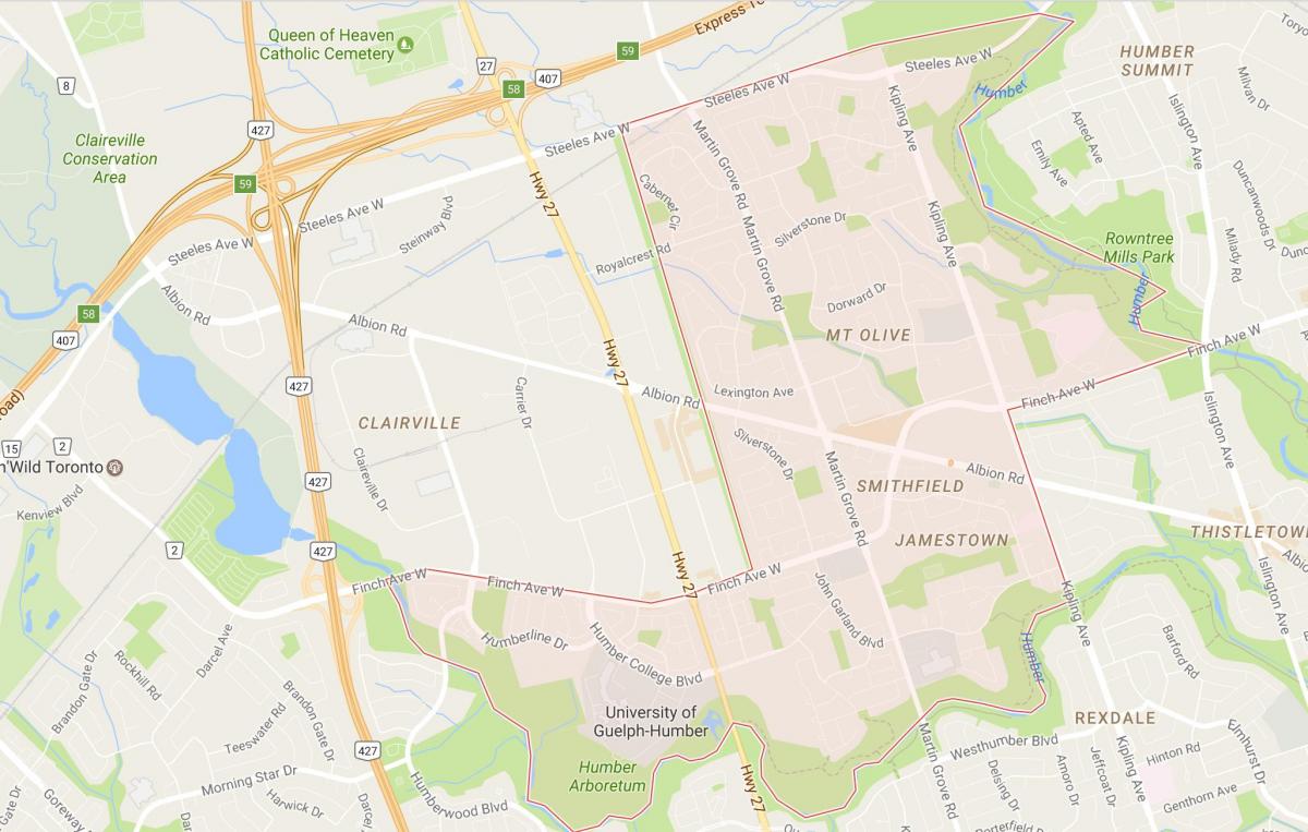 Harta e Smithfield lagjen lagjen Toronto