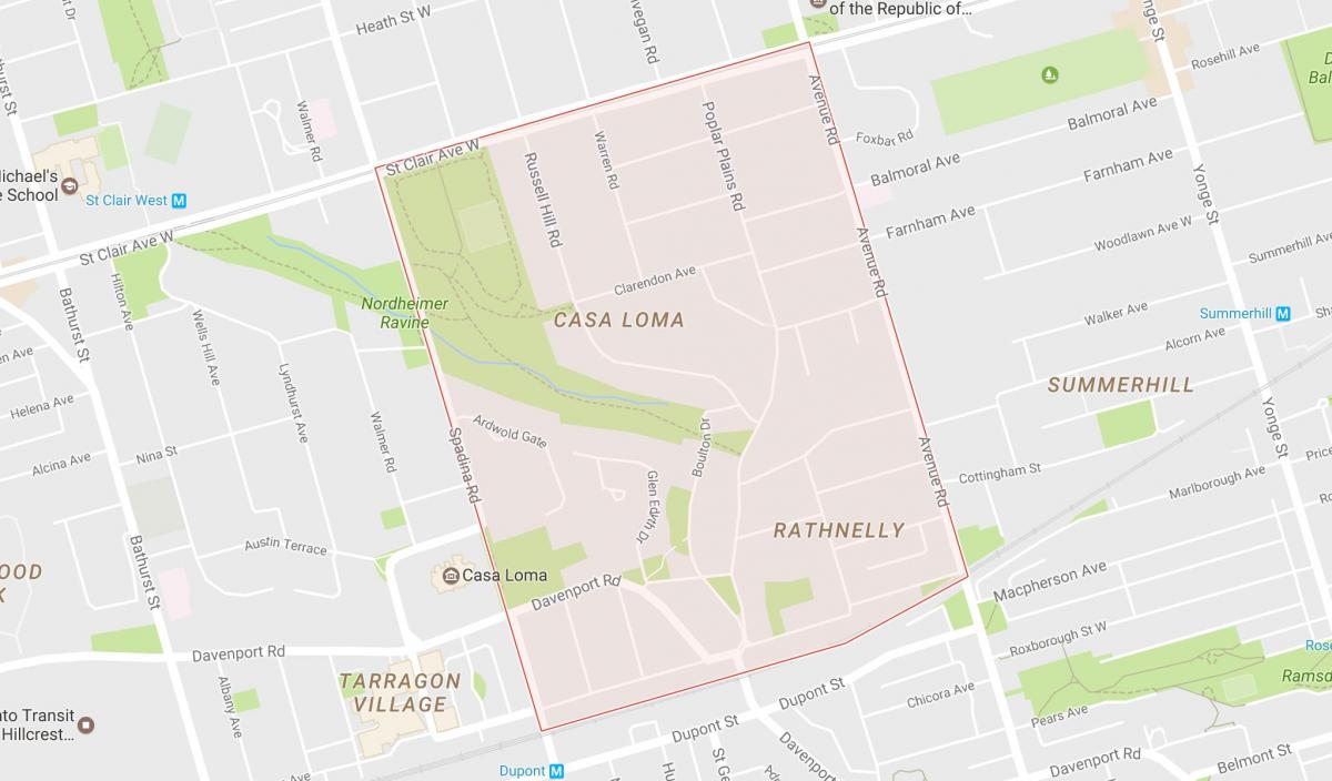 Harta e Jugut Kodër lagjja Toronto