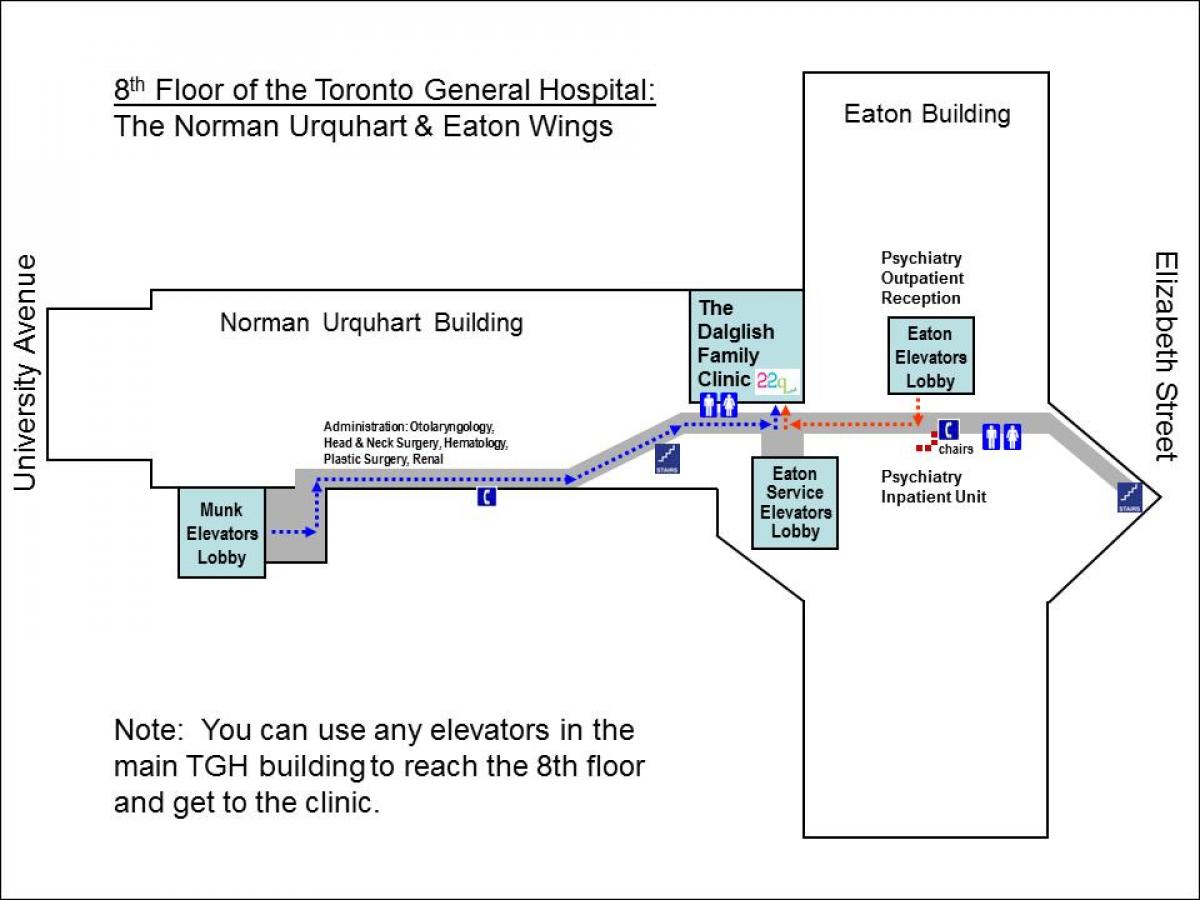 Harta e Përgjithshme e Spitalit kati i 8-ti, Toronto