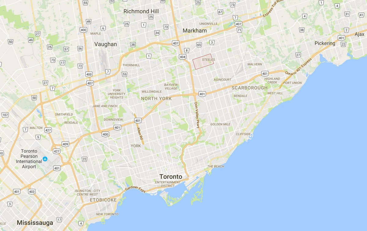 Harta e Steeles qarkut në Toronto
