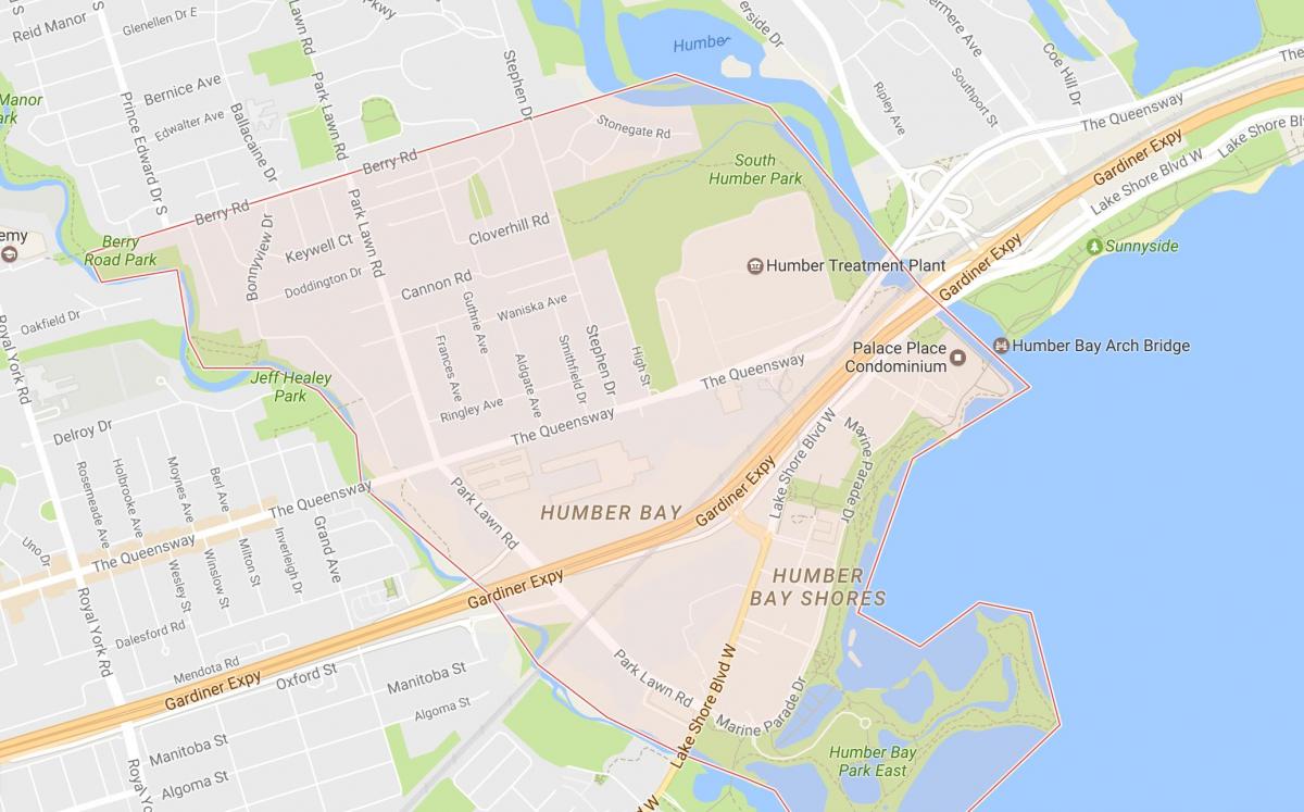 Harta e Stonegate-Queensway lagjen lagjen Toronto