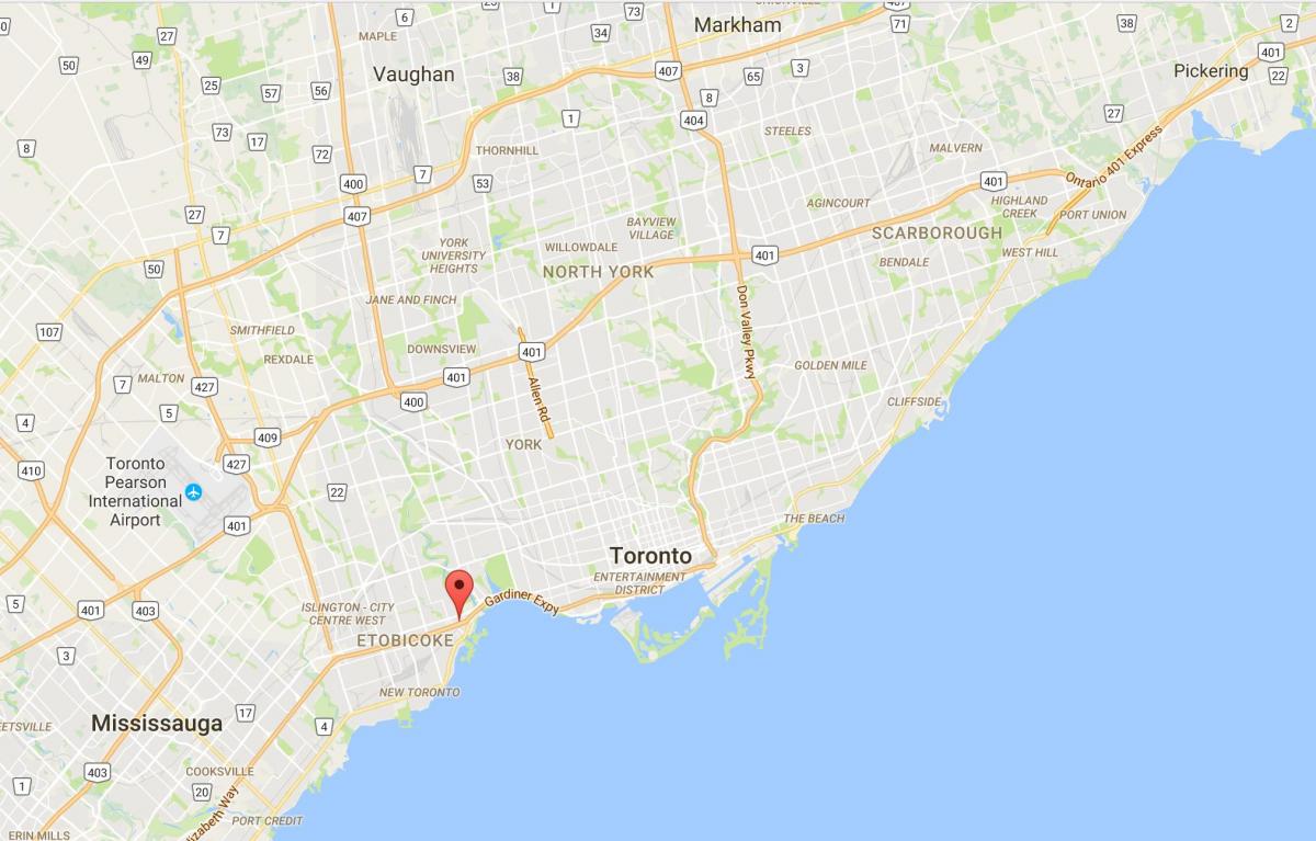 Harta e Stonegate-Queensway qarkut në Toronto