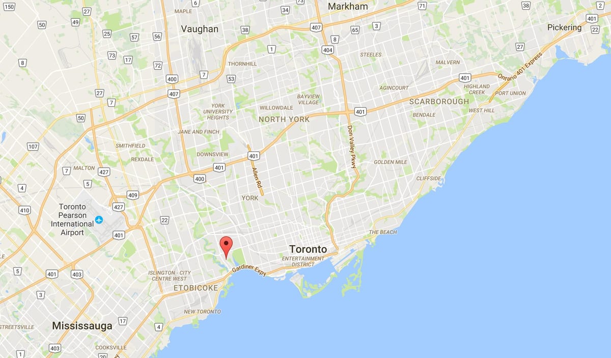 Harta e Swansea qarkut në Toronto