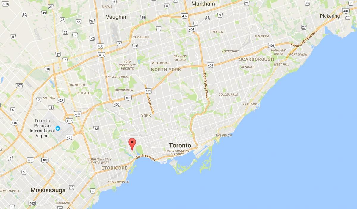 Harta e Swansea qarkut në Toronto