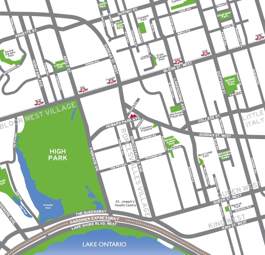 Harta e Lartë park Toronto pasqyrë