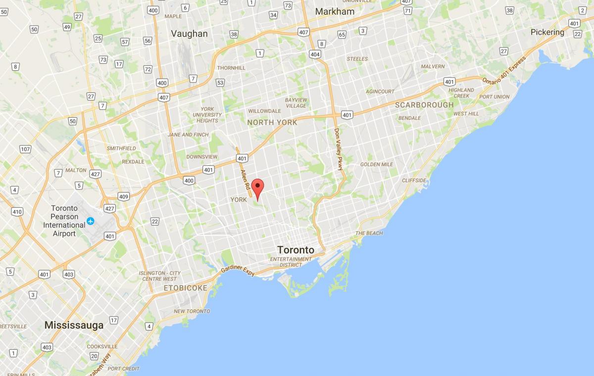 Harta e Tichester qarkut në Toronto