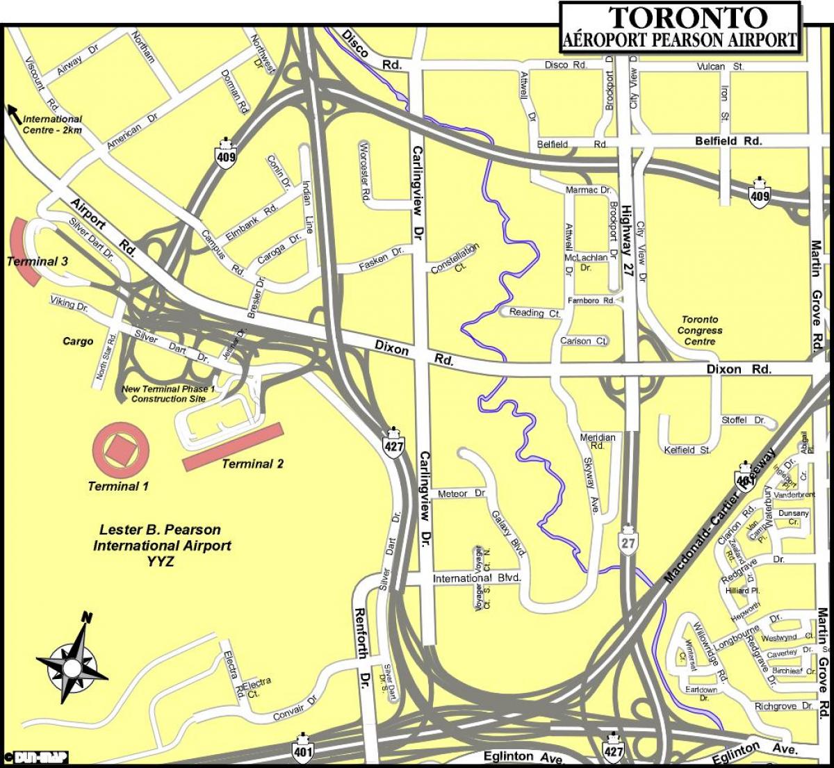 Harta e Torontos aeroporte