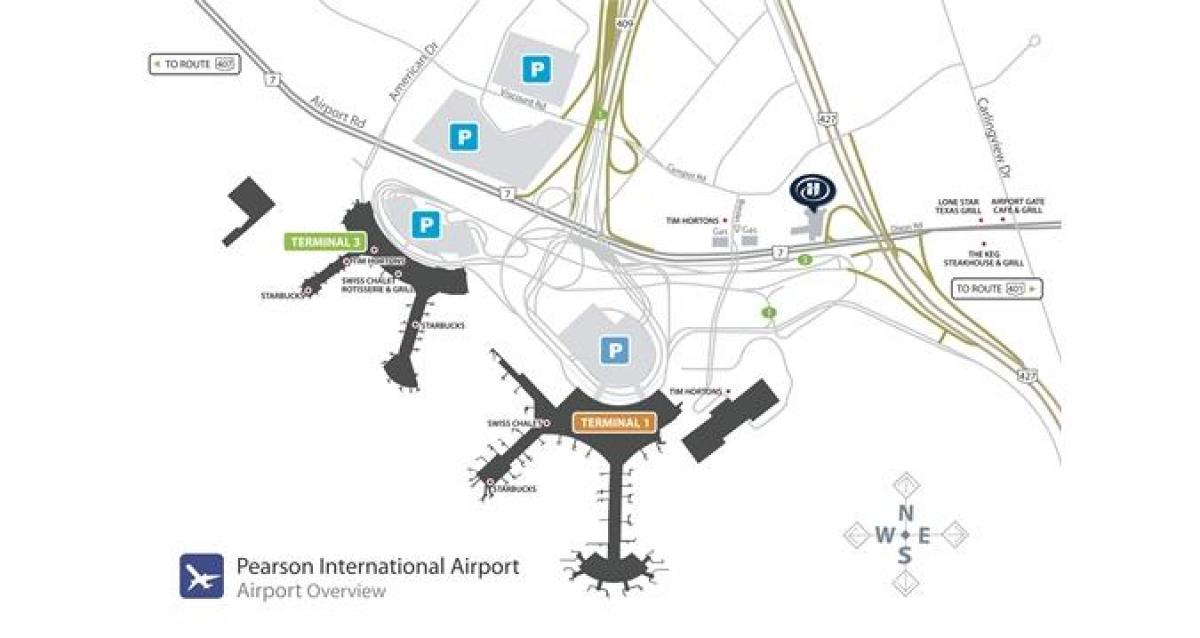 Harta e Torontos aeroporti i pearson-it pasqyrë