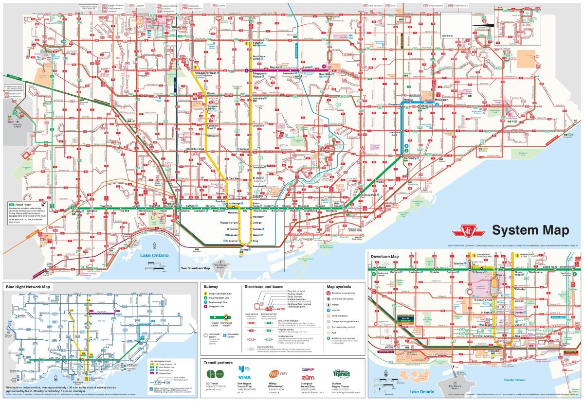Harta e Torontos autobus