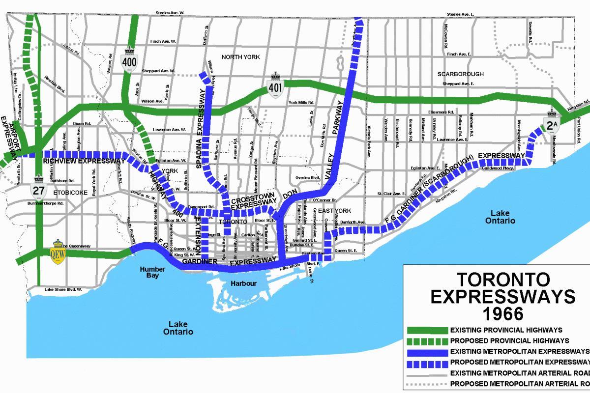Harta e Torontos autostrada