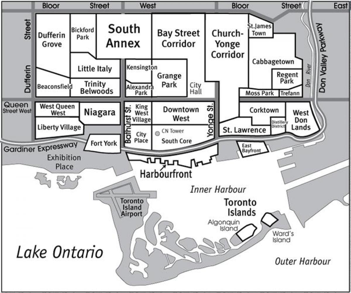 Harta e Torontos Lagjen udhëzues
