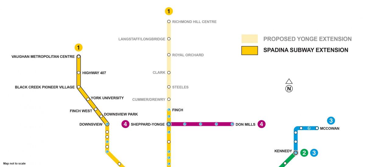 Harta e Torontos zgjatjen e metrosë