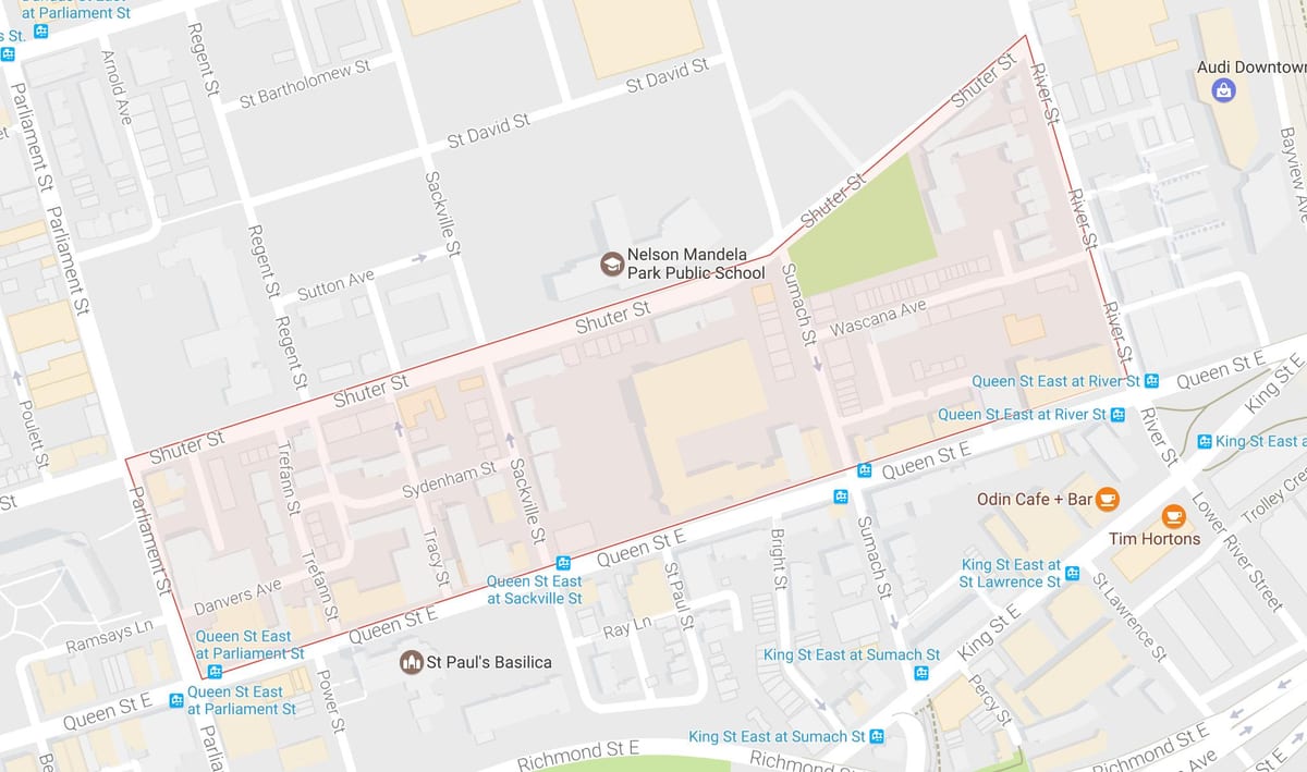 Harta e Trefann Gjykata lagjen Toronto